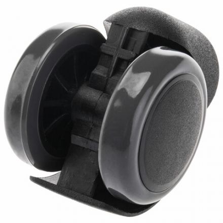 Колеса (ролики) для кресла, прорезиненные, КОМПЛЕКТ 5 шт., шток d 11 мм, черные, в пакете, WBZ (ВБЗ), 533083