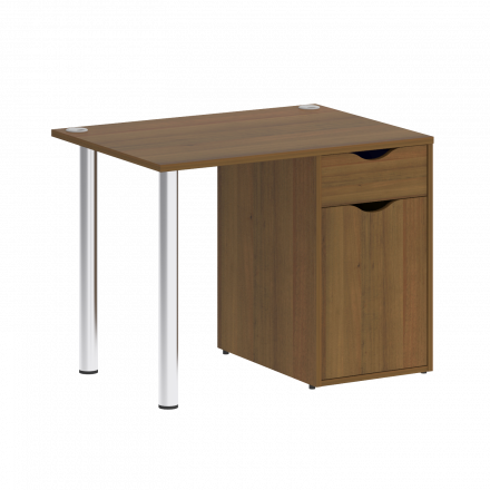 Home Office Стол письменный VR.SP-3-98.1 Орех/Хром опоры 980*720*750