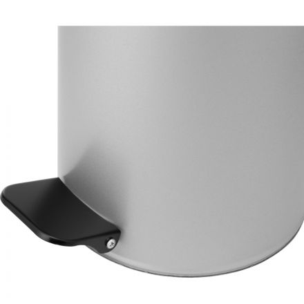 Ведро для мусора с педалью 10 л оцинкованная сталь серое (20х31 см)