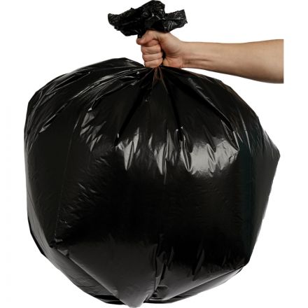 Мешки для мусора на 220 литров Экодом черные (35 мкм, в рулоне 10 штук, 83х110 см)