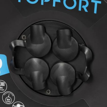 Удлинитель Topfort ПВС 3х1,5кв.мм, 50м на пласт.катушке, 4 роз. с/з, IP44