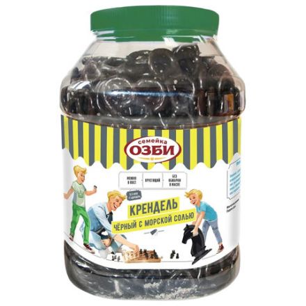 Крендель чёрный СЕМЕЙКА ОЗБИ с морской солью, 460 г, 1478