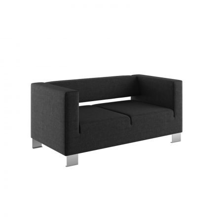 Диван двухместный Chairman ГРИН 1600х800х730 рогожка Scandinavia Dk.Grey