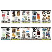 Наклейки виниловые, 21-26 шт., 4 листа, А6, "ИСКУССТВО", АССОРТИ, NALEPKING