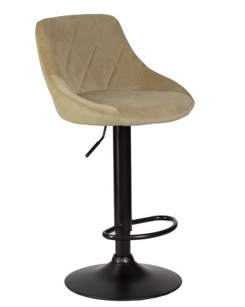 Набор 2 шт Стул барный DOBRIN LOGAN BLACK, мокко велюр (MJ9-9)