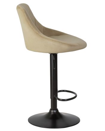 Набор 2 шт Стул барный DOBRIN LOGAN BLACK, мокко велюр (MJ9-9)