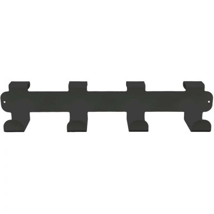 Вешалка настенная РЭ_ H1141В навесная,прямой гиб, 4 крючка, черный (611044)