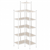 Loft Угловой внутренний стеллаж наборный VR.L-46 Денвер светлый/Белый металл 862*862*2280