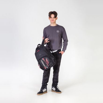 Рюкзак BRAUBERG CONCEPT универсальный, 2 отделения, светоотражающий принт, "Stranger", 45х30х18 см, 272581