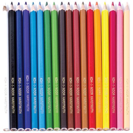 Карандаши цветные KOH-I-NOOR "Крот", 18 цветов, шестигранные, грифель 3,2 мм, европодвес, 3653, 3653018046KS