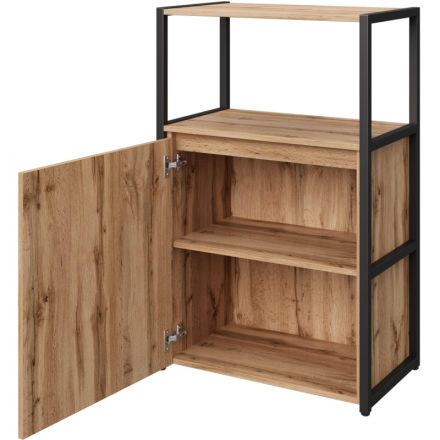 Стеллаж для документов K-Loft  241H022 670х400х1068 дуб натур/черный