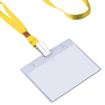 Лента для бейджей, 45 см, металлический клип, ЖЕЛТАЯ, BRAUBERG, 235736 Лента для бейджей, 45 см, металлический клип, ЖЕЛТАЯ, BRAUBERG, 235736