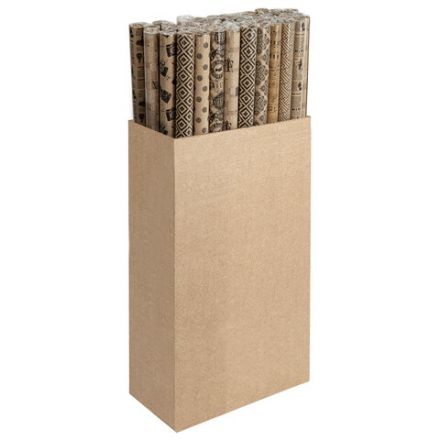 Бумага упаковочная подарочная "Kraft Unlimited", 70x100 см, 10 дизайнов ассорти, ЗОЛОТАЯ СКАЗКА, 591913