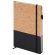 Блокнот в наборе с ручкой А5, 145х213 мм, BRAUBERG "Cork", под кожу, ЭКО обложка, 80 листов, черный, 116865