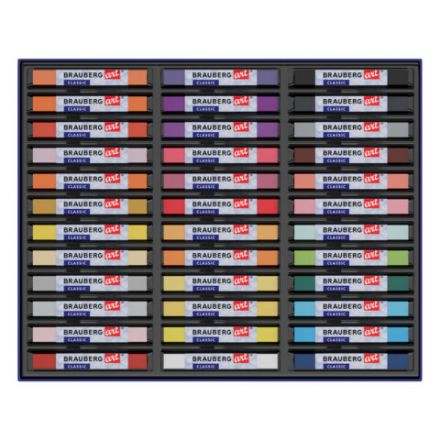 Пастель сухая художественная BRAUBERG ART CLASSIC, 36 цветов, квадратное сечение, 182093