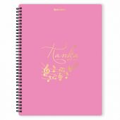 Папка-тетрадь для нот А4, 20 вкладышей на 40 страниц, на гребне, пластик, РОЗОВАЯ, BRAUBERG, 404642