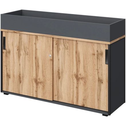 Топ K-loft ящик кашпо для тумбы 241H001 1370х416х752 графит