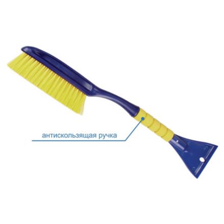 Щетка со скребком для снега автомобильная 58 см, мягкая щетина GOODYEAR, WB-02, GY000202