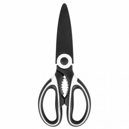 Ножницы кухонные DASWERK (ДАСВЕРК), 210 мм, с орехоколом, открывашкой, футляром для лезвий, 608904 Ножницы кухонные DASWERK (ДАСВЕРК), 210 мм, с орехоколом, открывашкой, футляром для лезвий, 608904