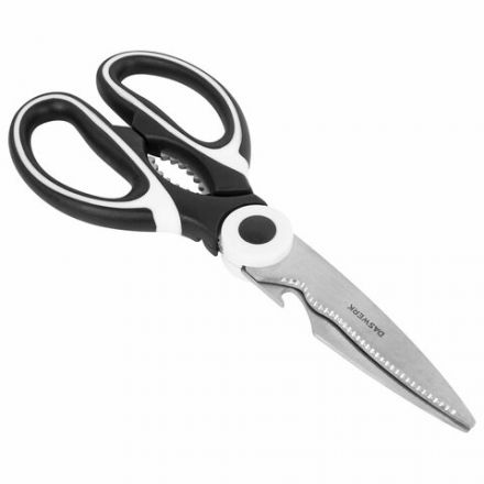 Ножницы кухонные DASWERK (ДАСВЕРК), 210 мм, с орехоколом, открывашкой, футляром для лезвий, 608904 Ножницы кухонные DASWERK (ДАСВЕРК), 210 мм, с орехоколом, открывашкой, футляром для лезвий, 608904