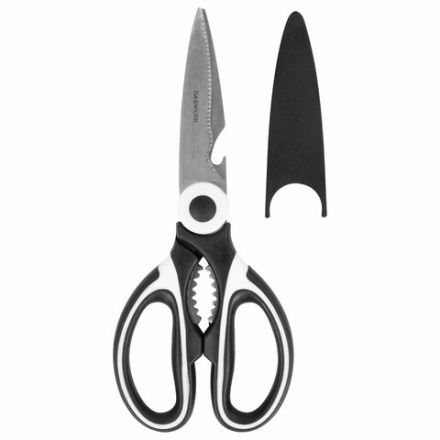 Ножницы кухонные DASWERK (ДАСВЕРК), 210 мм, с орехоколом, открывашкой, футляром для лезвий, 608904 Ножницы кухонные DASWERK (ДАСВЕРК), 210 мм, с орехоколом, открывашкой, футляром для лезвий, 608904