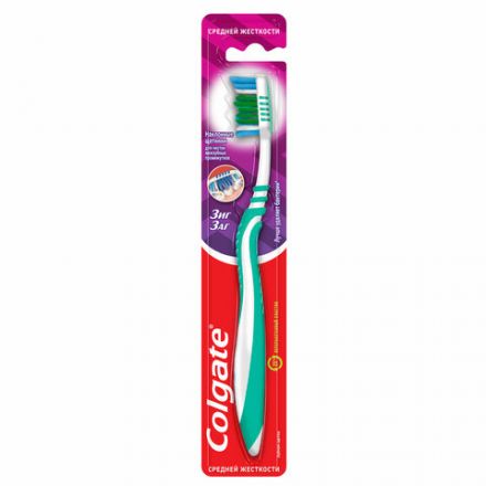 Зубная щетка COLGATE "Зиг заг", средней жесткости, 7610196003544