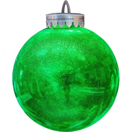 Шар 240мм, с глиттером лакированный (зеленый), 5134813