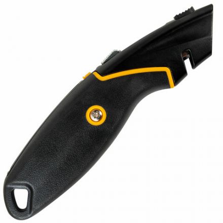 Нож универсальный мощный цинковый BRAUBERG METALLIC PRO, автофиксатор, резиновые вставки, 238738