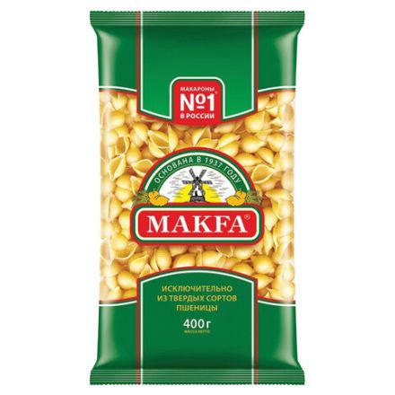 Макароны МАКФА "Ракушки", 400 г, 15657