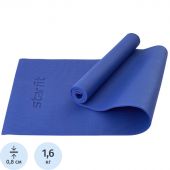 Коврик для йоги STARFIT FM-101 PVC, 0,8 см, 183x61см,темно-син, ЦБ-00001561