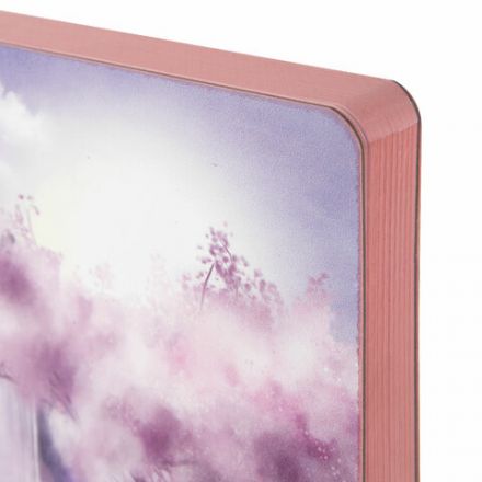 Ежедневник недатированный А5 (138х213 мм), BRAUBERG VISTA, под кожу, гибкий, 136 л., "Paradise", 112017