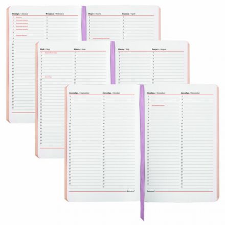 Ежедневник недатированный А5 (138х213 мм), BRAUBERG VISTA, под кожу, гибкий, 136 л., "Paradise", 112017