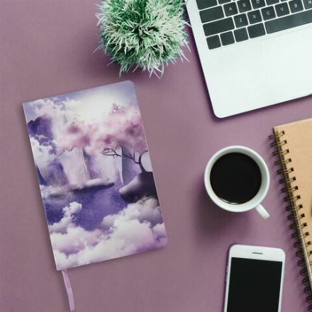 Ежедневник недатированный А5 (138х213 мм), BRAUBERG VISTA, под кожу, гибкий, 136 л., "Paradise", 112017