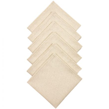 Салфетка 32х32см (к-т 6шт.), рогожка, 160г/м2, Рант бежевый