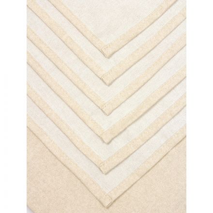 Салфетка 32х32см (к-т 6шт.), рогожка, 160г/м2, Рант бежевый