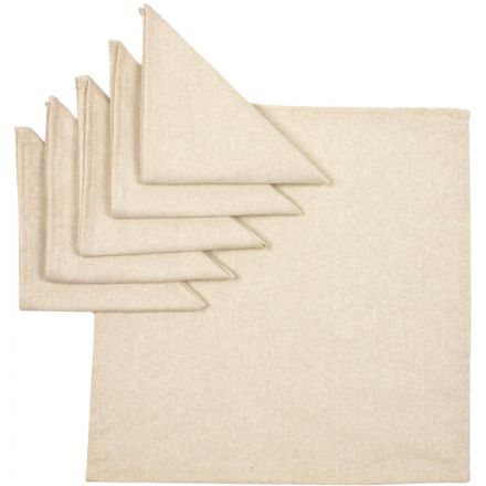 Салфетка 32х32см (к-т 6шт.), рогожка, 160г/м2, Рант бежевый