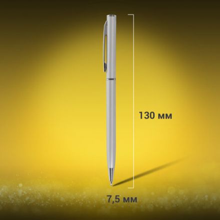 Ручка подарочная шариковая BRAUBERG "Delicate Silver", корпус серебристый, узел 1 мм, линия письма 0,7 мм, синяя, 141401