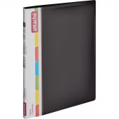 Папка с зажимом Attache А4 0.7 мм черная (до 150 листов, с карманом для CD и визиток)