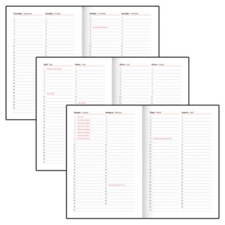 Ежедневник недатированный А5 138х213 мм, BRAUBERG "Braided", под кожу, гвоздик 160 л., красный, 116597