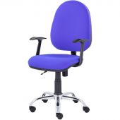 Кресло UP_EChair 223 PC ткань синяя С06, хром