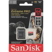 Карта памяти SanDisk mic.SDXC Cl.10 UHS-I A2 C10 V30 U3 SDSQXCU-064G-GN6MA Карта памяти SanDisk mic.SDXC Cl.10 UHS-I A2 C10 V30 U3 SDSQXCU-064G-GN6MA