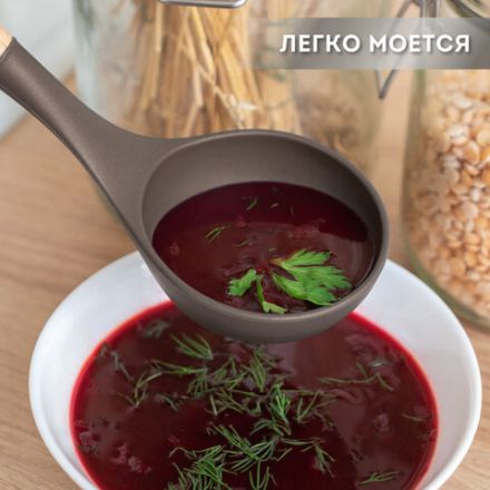 Набор силиконовых кухонных принадлежностей с деревянными ручками 12 в 1, серо-коричневый, DASWERK (ДАСВЕРК), 608195