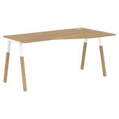 Стол FCT 1567(R) Дуб Гамильтон/Белый-Бук 1580х670х733 FORTA Стол FCT 1567(R) Дуб Гамильтон/Белый-Бук 1580х670х733 FORTA