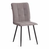 Стул обеденный Bari LT, велюр, серый/черный, 29, 41х55х89 см