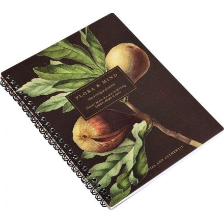 Тетрадь общая, BS, А5, 80л., клетка, спираль. Flora, инжир N4184