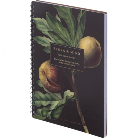 Тетрадь общая, BS, А5, 80л., клетка, спираль. Flora, инжир N4184