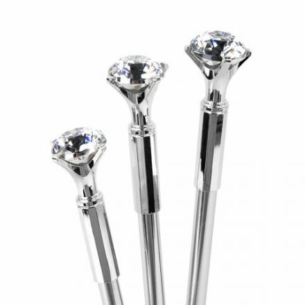 Ручка фигурная шариковая ЮНЛАНДИЯ "Кристалл", корпус ассорти, СИНЯЯ, пишущий узел 0,7 мм, 143788