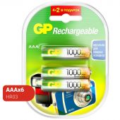 Аккумулятор GP 100AAAHC4/2-2CR6 AАА  1000mA. 6 шт