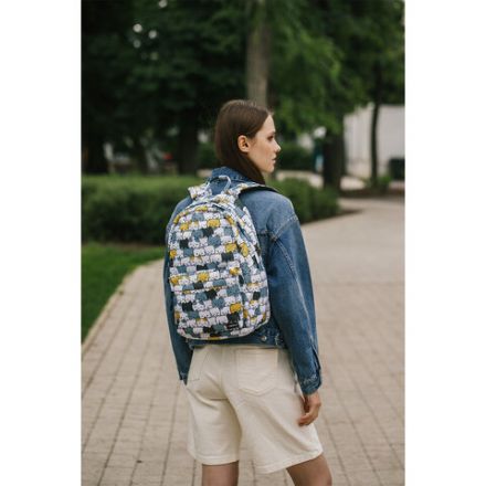 Рюкзак HEIKKI DREAM (ХЕЙКИ) универсальный, c карманом для ноутбука, эргономичный, "Cute Cats", 42х26х14 см, 273849