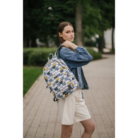 Рюкзак HEIKKI DREAM (ХЕЙКИ) универсальный, c карманом для ноутбука, эргономичный, "Cute Cats", 42х26х14 см, 273849